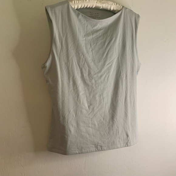 Tahari Gray Mock Neck Sleeveless Tank Womens Modern Essentials Top Size XL - Picture 5 of 12
